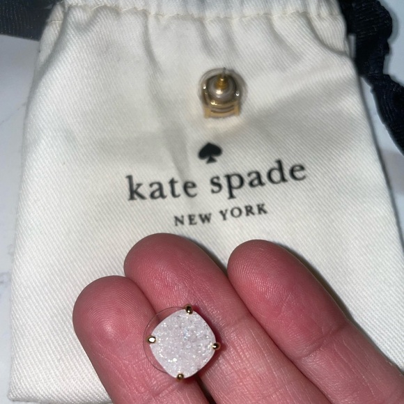 KATE SPADE Crystal Square Opal Stud Earrings - Picture 7 of 12